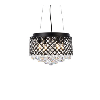 Tully 4 Lights Pendant In Black