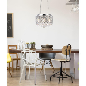 Tully 4 Lights Pendant In Chrome