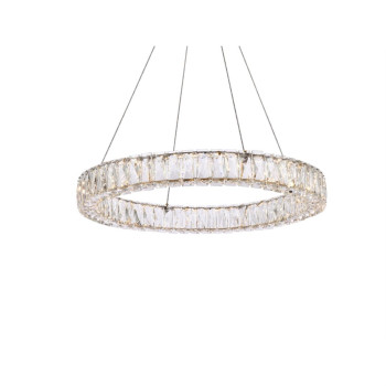 Monroe 26 Inch Led Round Single Pendant In Gold