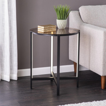 Sandrille Round End Table W Led Lighting