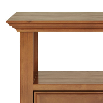 Amherst Solid Wood End Table In Light Golden Brown