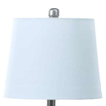 22 Inch Accent Table Lamp Cactus Designed Body Metal Base Blue White