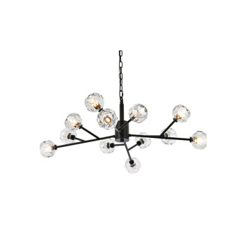 Graham 12 Light Pendant In Black