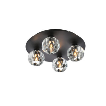 Graham 4 Light Ceiling Lamp In Black