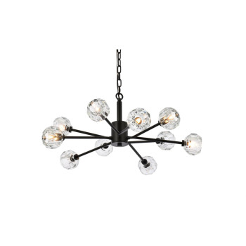 Graham 10 Light Pendant In Black