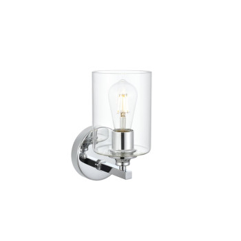 Mayson 1 Light Chrome And Clear Bath Sconce