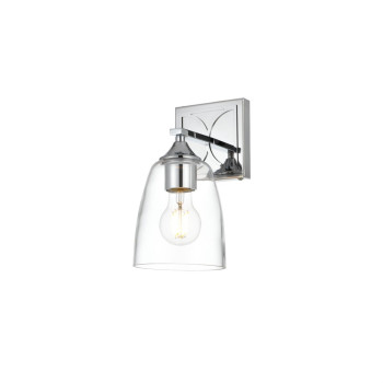 Harris 1 Light Chrome And Clear Bath Sconce