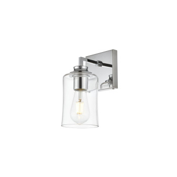 Ronnie 1 Light Chrome And Clear Bath Sconce