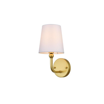 Colson 1 Light Brass And Clear Bath Sconce