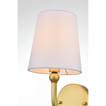 Colson 1 Light Brass And Clear Bath Sconce