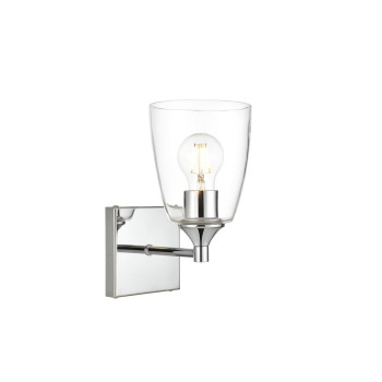 Gianni 1 Light Chrome And Clear Bath Sconce