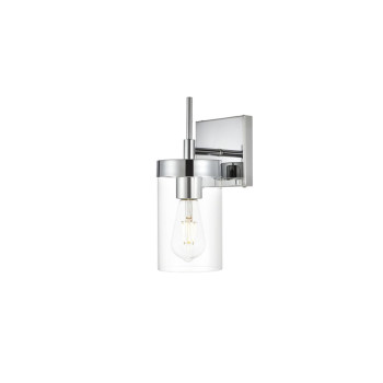 Benny 1 Light Chrome And Clear Bath Sconce