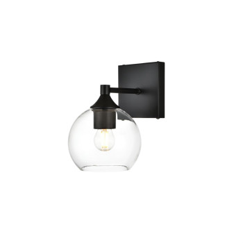 Foster 1 Light Black And Clear Bath Sconce