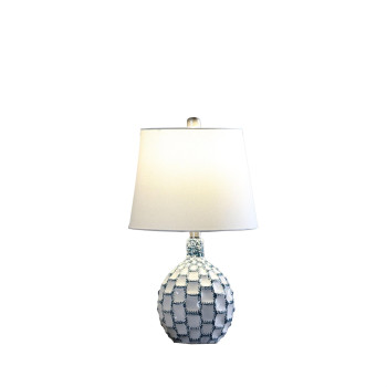 195 In Marin Coastal Beachside Blue Green White Ceramic Table Lamp