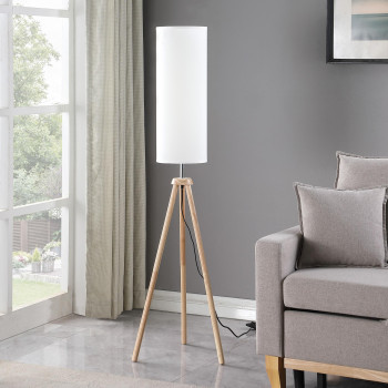 585 In Lauren Modern Natural Tripod Floor Lamp