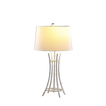 2925 In Kiara Modern Satin Silver Bamboo Metal Table Lamp